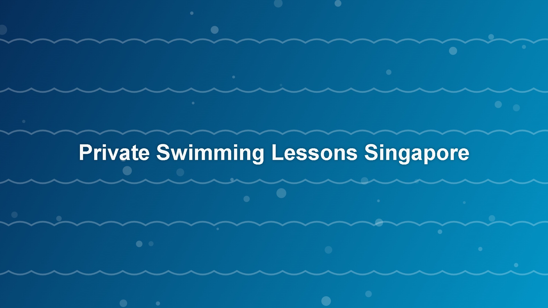 private swimming lessons Singapore