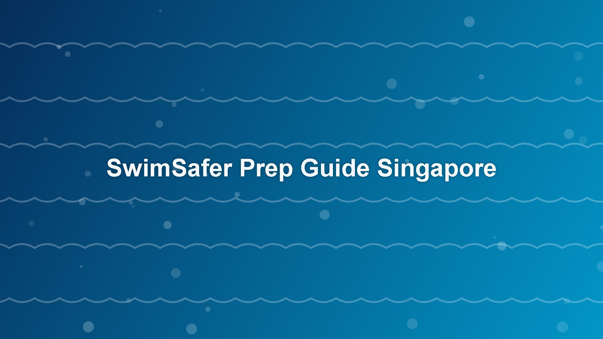 SwimSafer preparation Singapore
