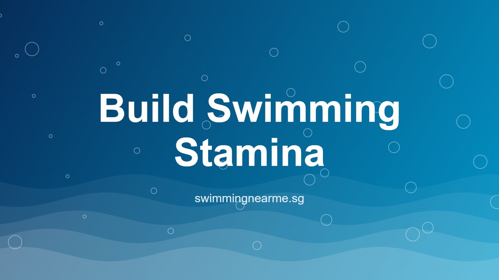 Blue pool-themed banner reading Build Swimming Stamina